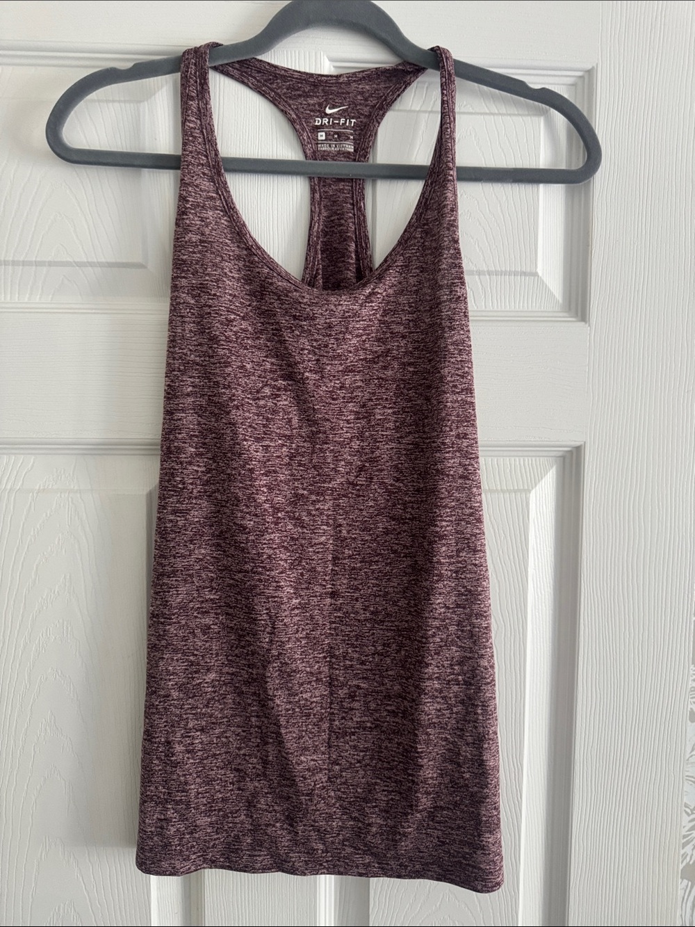 Nike Dri-FIT Racerback Tank - Maroon Heather